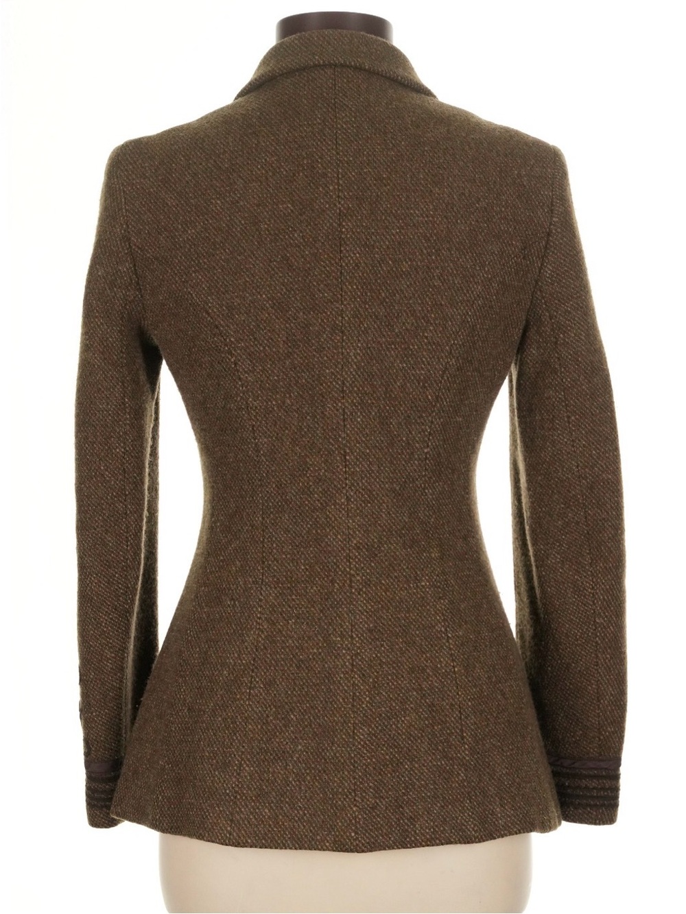 Ralph Lauren Equestrian Jacket Wool Tweed Blazer Embroidered Velvet Blue Label 8 - Picture 5 of 14